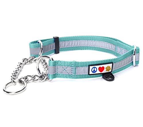 Pawtitas Martingale Ketten-Hundehalsband Reflektierendes Hundehalsband Trainingshalsband für Hunde Ketten-Erziehungshalsband für Hunde Halsband Mittel Hundehalsband Knickente Hundehalsband von PAWTITAS