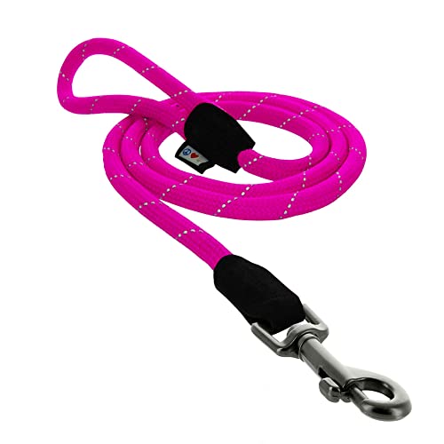 Reflektierendes Trainingsseil für Welpen und Hunde von Pawtitas, 1.80 m Extra klein/klein (Extra Small/Small), Rosa von PAWTITAS