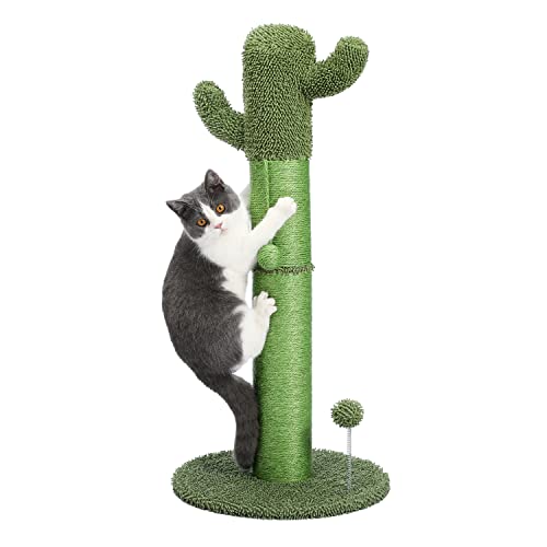 PAWZ Road Kaktus-Kratzstämme, kreative Kratzstämme, stilvoller Kratzbaum, groß mit Ball, Höhe: 85 cm, Grün von PAWZ Road