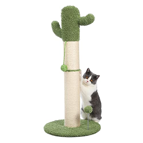 PAWZ Road Kaktus-Kratzstämme, kreative Kratzstämme, stilvoller Kratzbaum, groß mit Ball, Höhe: 85 cm, Weiß von PAWZ Road