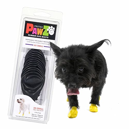 Pawz Hundestiefel, wasserdicht, Schwarz, XX-Small von PAWZ