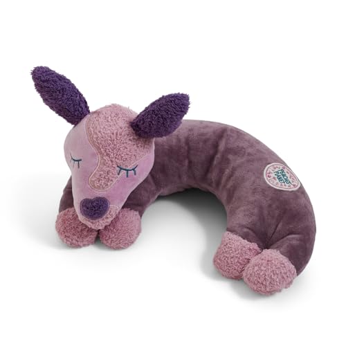 Luxus Hundespielzeug Plüschtier Sleepy Peaches Purple Dreams für kleine bis große Rassen, 37 cm äußere Länge von PEACHES’ PLANET Footprints of Love