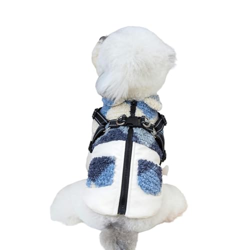 PEAKSEE Mantel Haustierblock Sport Winterjacke Mit Weste D-Ring Für Kleine Und Mittlere Hunde Und Katzen Reißverschluss Verdickte Mantel Warme Kleidung-Stoff-Baumwolljacke-licht Braun-XL von PEAKSEE