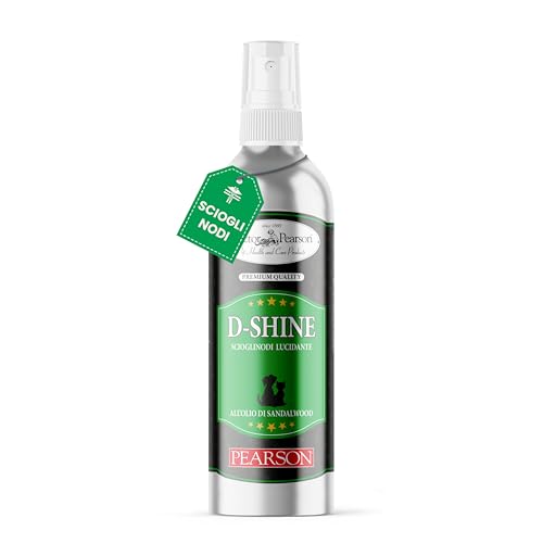 Pearson D-Shine Lotion entwirrend, glänzend und geschmeidig für Hunde und Katzen, Format 250 ml, hergestellt in Italien. von PEARSON