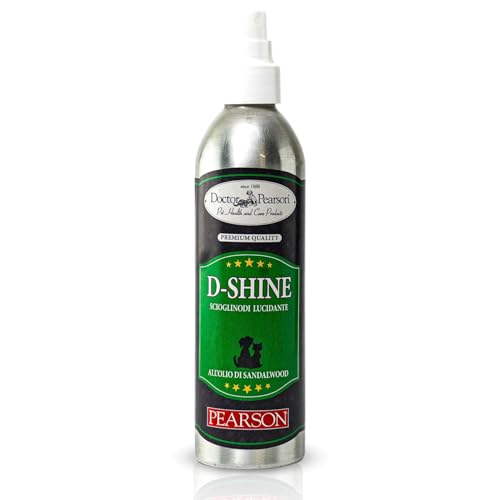 Pearson D-Shine Lotion entwirrend, glänzend und geschmeidig für Hunde und Katzen, Format 250 ml, hergestellt in Italien. von PEARSON