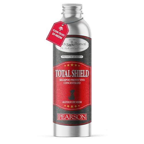 Pearson Total Shild Shampoo Konzentrat Niemöl für Hunde; natürliches Schutzschild mit Niemöl für Katzen und Hunde, Flasche 250 ml, hergestellt in Italien. von PEARSON