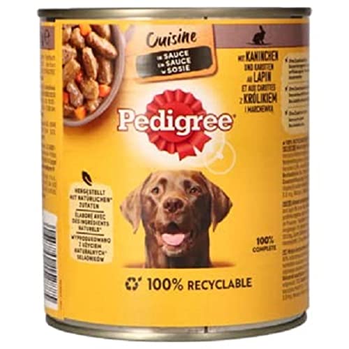 PEDIGREE Cuisine Hundenassfutter Kaninchen & Karotte, 800 g Dose von PEDIGREE