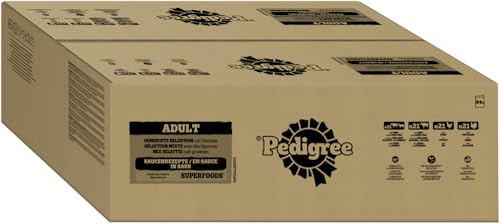 PEDIGREE DOGCARE Hundefutter Portionsbeutel Chunks in Soße Adult 84 x 100g von PEDIGREE