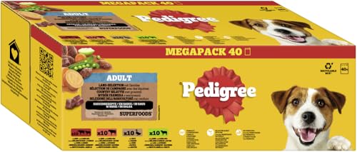 PEDIGREE DOGCARE Hundefutter Portionsbeutel Chunks in Soße Adult 40 x 100g von PEDIGREE