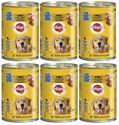 PEDIGREE Dose mit 3 Sorten Geflügel 2x400g Hundefutter Dosenfutter Nassfutter von PEDIGREE