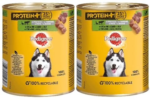 PEDIGREE Dose Protein+ Ente und Rind in Pastete 2x800g Hundefutter Dosenfutter Nassfutter von PEDIGREE