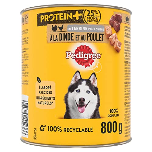 PEDIGREE Dose Protein+ in Pastete mit Truthahn und Huhn 12 x 800g von PEDIGREE