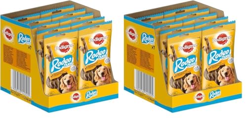 PEDIGREE Hundesnacks Rodeo Duos mit Huhn- und Frühstücksspeck, 70 Stück (Packung mit 2) von PEDIGREE