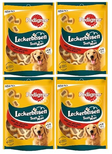 PEDIGREE Tasty Minis mit Rind und Geflügel (4x155g) von PEDIGREE