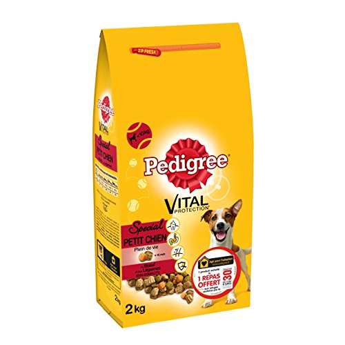 PEDIGREE Vital Schutz Kleine Hunde Kroketten Rindfleisch den Gemüse und Reis 1 Sack 2 kg von PEDIGREE