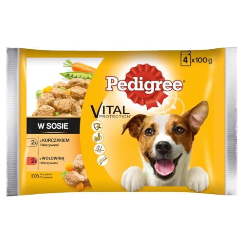 Pedigree Bonus Pack Adult Pouch Chicken & Vegatable, Beef & Vegetable - 4x100g von PEDIGREE