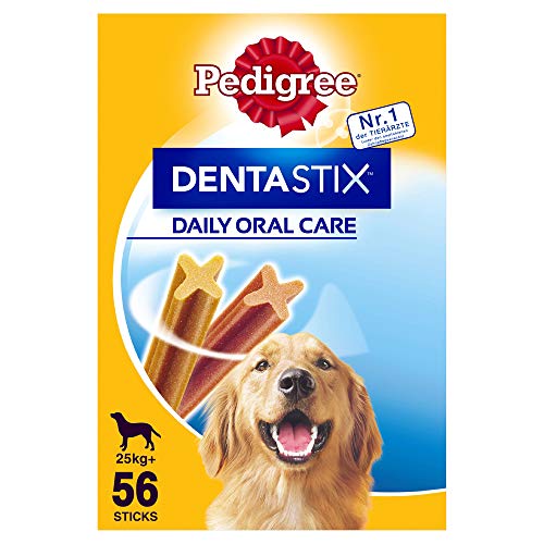 Pedigree DentaStix Hundesnack für große Hunde, 1 Packung je 56 Stück (1 x 2.16 kg) von PEDIGREE