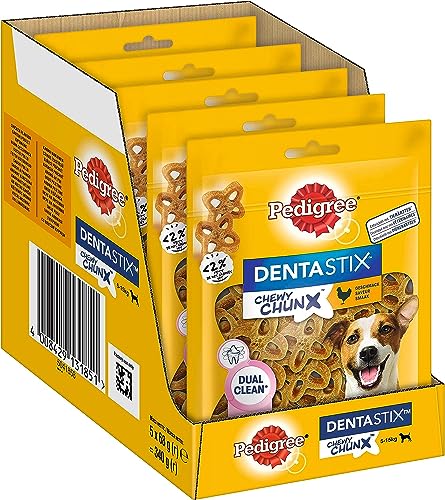 PEDIGREE DENTASTIX Chewy CHUNX, Huhn (3X 5x68g, Huhn, Mini/Hunde 5-15kg) von PEDIGREE