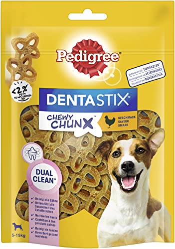 Pedigree Dentastix Chewy Chunx Zahnpflegesnacks für kleine Hunde von 5-15 kg, mit Huhn, 1 x 68 g von PEDIGREE