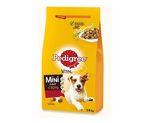 Pedigree Hundefutter für Erwachsene, Mini, Ochsen- und Gemüsegeschmack (1,4 kg) von PEDIGREE