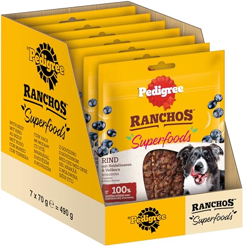 Pedigree Hundesnacks RANCHOS Superfoods mit Rind 7x70g von PEDIGREE