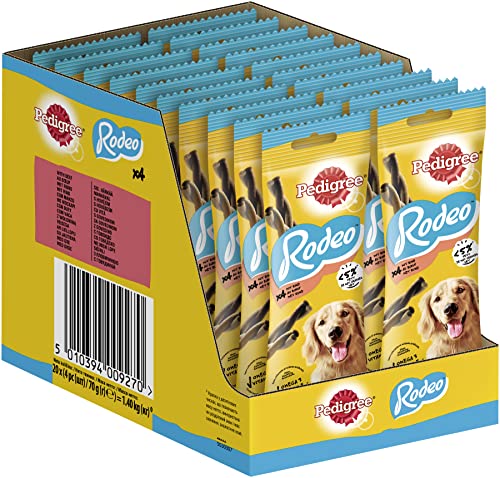 Pedigree Hundesnacks Rodeo Sticks mit Rind & Käse, 20 x (4 Stück) von PEDIGREE