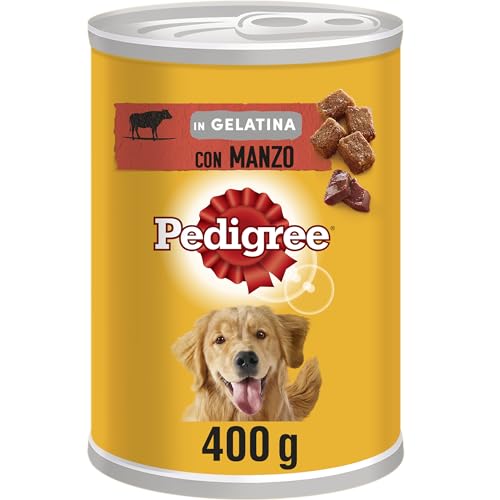 Pedigree In Gelee mit Rind, Nassfutter für Hunde, 24 Dosen à 400 g von PEDIGREE