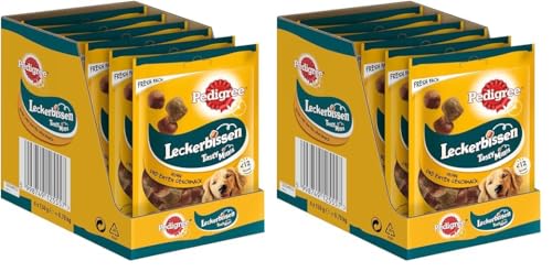 Pedigree Leckerbissen Kau-Happen – Kleine Hundesnacks mit Huhn – Ideal für das Training oder für zwischendurch – Hunde Treats im Vorratspack 6 x 130g (Packung mit 2) von PEDIGREE