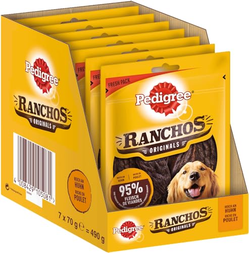 PEDIGREE RANCHOS Originals Portionsbeutel mit Huhn (7x70g) von PEDIGREE