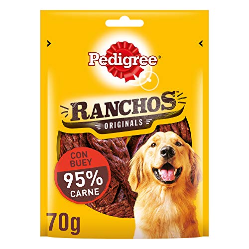 Pedigree Ranchos Snack zum Verwöhnen Ihres Hundes, Ochsengeschmack (70 g) von PEDIGREE