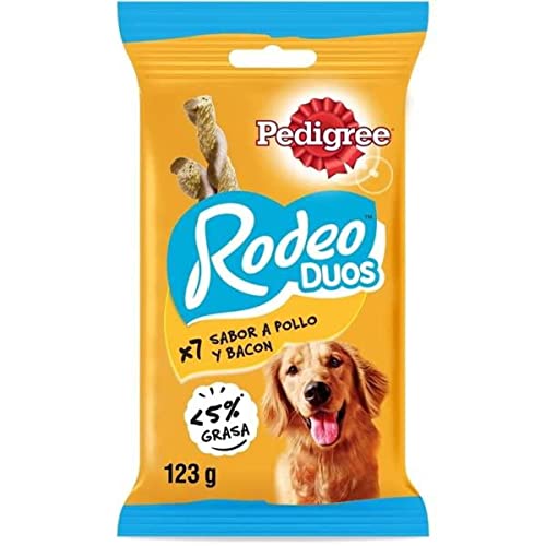 Pedigree Rodeo Duos Snack in Streifen für Hunde, Huhn und Speck, 123 g von PEDIGREE