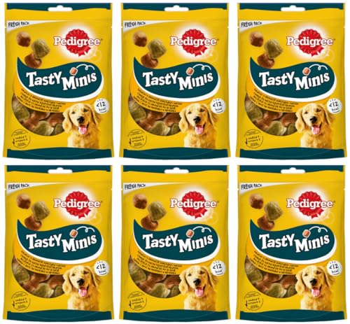 Pedigree Tasty Minis Leckerbissen mit Hühnchengeschmack für Hunde (6 x 130g) von PEDIGREE