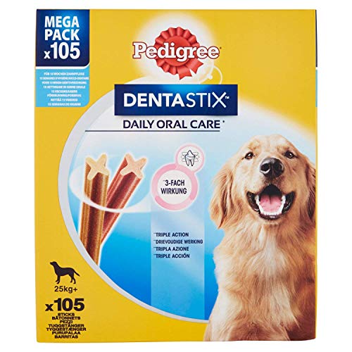 Spende an E.N.P.A. - Pedigree Dentastix Snacks für die Mundhygiene (Großer Hund > 25 kg), 105 Stück von PEDIGREE