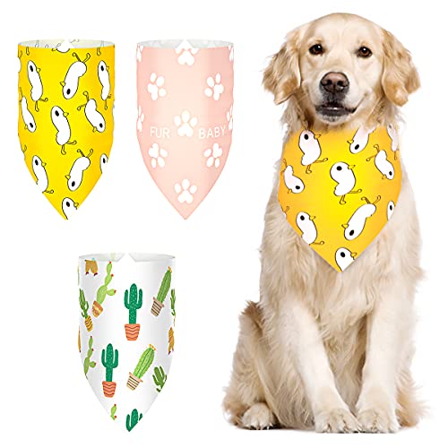 PEDOMUS Hund Bandana mit süßem Muster - 3 Pack Haustier Bandanas Haustier Dreieck Lätzchen Schal Zubehör für kleine bis große Hunde Katzen Party Festival und tägliches Tragen von PEDOMUS