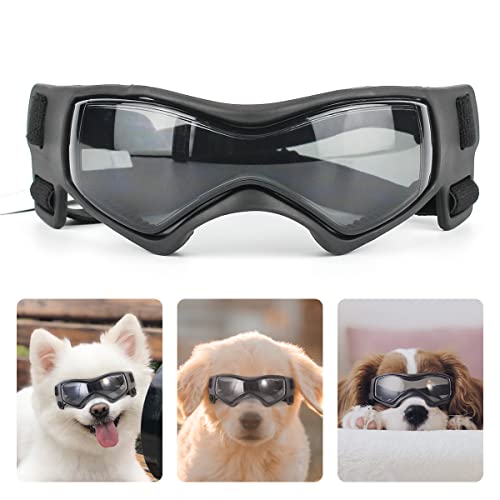 PEDOMUS Sonnenbrille für Hunde, UV-Sonnenbrillen Wasserdichter Schutz für kleine Hunde Staub- und Winddicht, Augenschutz, geeignet zum Autofahren, Ausgehen, täglich von PEDOMUS