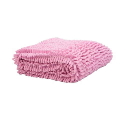 PEIHUODAN Saugfähiges Handtuch Für Haustiere,extra Großes,schnell Trocknendes Badetuch Haustiere Mit Handtaschen,Mikrofaser-Handtuch Maschinenwaschbar-EIN Muss Katzen Beim Baden (L,Pink) von PEIHUODAN