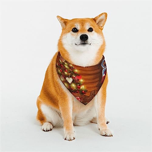 Frohe Weihnachten Hund Bandanas Einstellbare Dreieck Hund Schal Waschbar Doppelschicht Haustier Halstuch Lätzchen für Haustier Kostüm Versorgung von PEIXEN