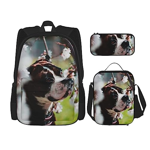 Haustier Hund Rucksack Personalisierte Reisetasche Mit Mittagessen Tasche Clutch Pouch Set von 3 Stück von PEIXEN