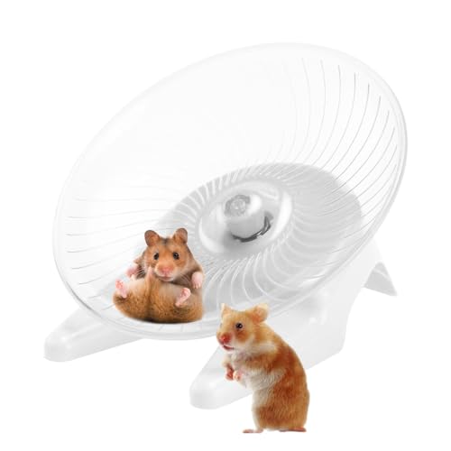 Hamsterrad, Hamster Fliegende Untertasse Stille Übungsrad, rutschfeste transparente Räder für Hamsterübungen, Indoor-Hamsterspielzeug für Hamster, Goldbären, Rennmäuse von PEKMAR