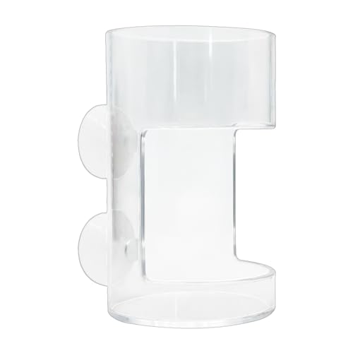 PEKMAR Fischfutterrohr, Betta Fischfutterhaus,Aquarium-Futterspender, transparentes Futterrohr | Saugnapf Betta Feeder Futterspender, Garnelen-Futterschale, transparente Futtermittel von PEKMAR