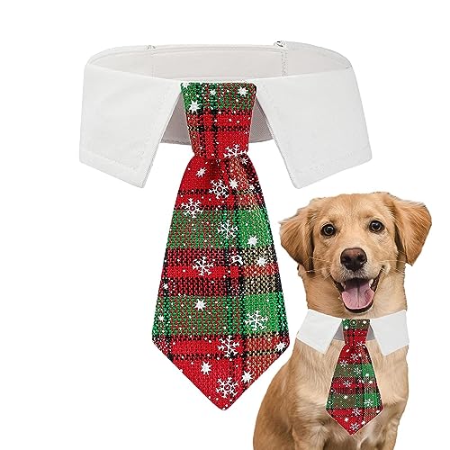 PEKMAR Halsband für Hunde | Fellpflegefliegen für Haustierkatzen mit rotem Karomuster - Haustierzubehör, Hundefliege, weich, für Urlaubsfotografie, Weihnachtsfeier, Urlaubsparty von PEKMAR