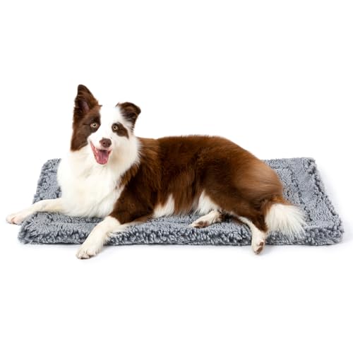 PELZIN Stoutwool unzerstörbares Hundebett, flauschig, kaufest, robuste Hundehüttenunterlage für aggressive Kauer, waschbar, ideal für große Hunderassen, passend für 91,4 cm große Käfige, 88,9 x 55,9 von PELZIN