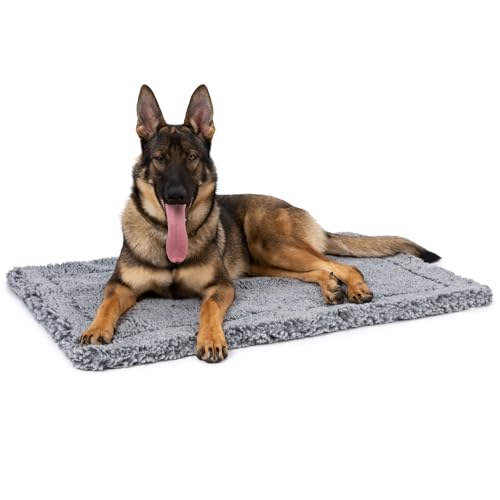 PELZIN Stoutwool unzerstörbares Hundebett, flauschig, kaufest, robuste Hundehüttenunterlage für aggressive Kauer, ideal für extra große Rassen, passend für 121,9 cm große Käfige, 119,4 x 73,7 cm, von PELZIN