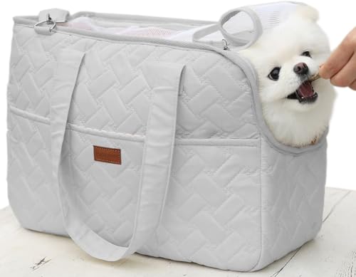 Cat Carrier Small Dog Bag Quilted Pet Purse Soft-Sided Leisure Style von PENCCOR