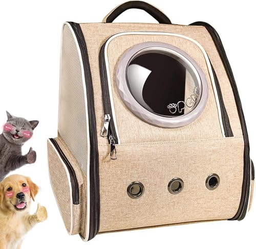 PENCCOR Haustier Hunde Katzen Rucksack Raumkapsel, Tragbar Transportrucksack Transporttasche für Haustiere Reisen Atmungsaktive Rucksack für große Katzen Kleine Hunde （maximale Last 8kg） von PENCCOR