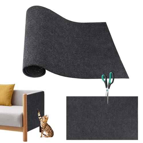 Selbstklebende Kratzmatte für Katzen, 60x100CM DIY Trimmbares Kratzteppich Pad, Katzenkratzmatte für Wand, Sofa und Möbel,Schützt Teppiche und Möbel vor Kratzschäden von PENCHUAN