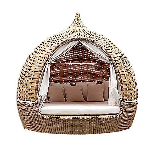 Schaukelstuhl, rundes Rattanbett für den Außenbereich, Liegebett für die Freizeit, Strandterrasse im Innenhof, Sofa auf dem Dach, Sonnenschutz für den Strand, Vogelkäfig-Nestbett, Hängemattensch von PENGJUNZHAO