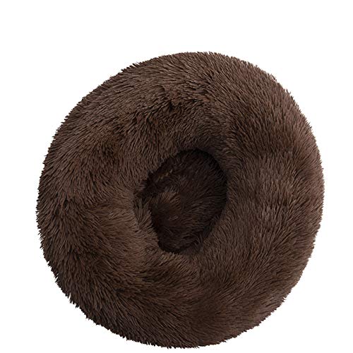 PENGXIN Haustierbett, Rundes Plüsch-Katzenbett-Hundehaus-Welpen-Kissen-tragbare warme weiche Bequeme Hundehütte, Doughnut-Form Klein Hund Bett von PENGXIN