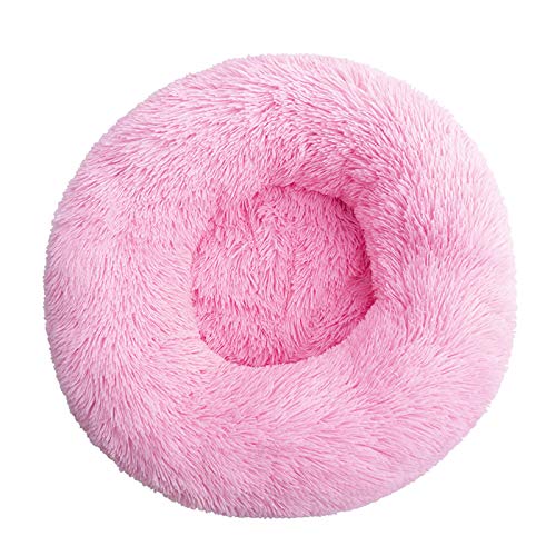 PENGXIN Haustierbett, Rundes Plüsch-Katzenbett-Hundehaus-Welpen-Kissen-tragbare warme weiche Bequeme Hundehütte, Doughnut-Form Klein Hund Bett von PENGXIN