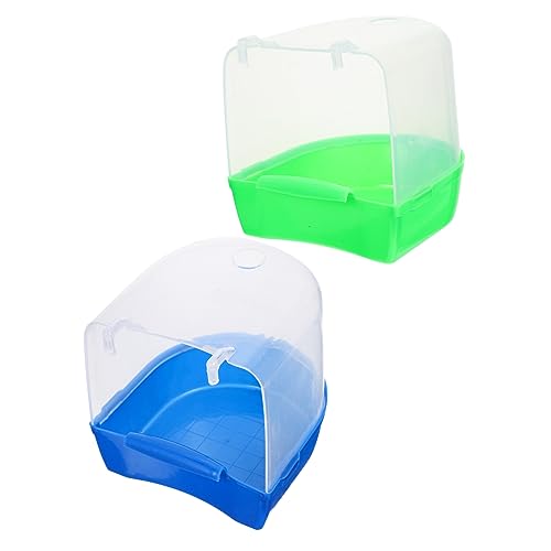 PENIKOKO 2Stücke Vogelbad für Käfige Hängende Duschbox aus Kunststoff für Papageien und Wellensittiche für Sauberkeit und Pflege Transparentes Design PENIKOKO 2Stücke Vogelbad für Käfige Hängende Duschbox aus Kunststoff für Papageien und Wellensittiche für Sauberkeit und Pflege Transparentes Design von PENIKOKO